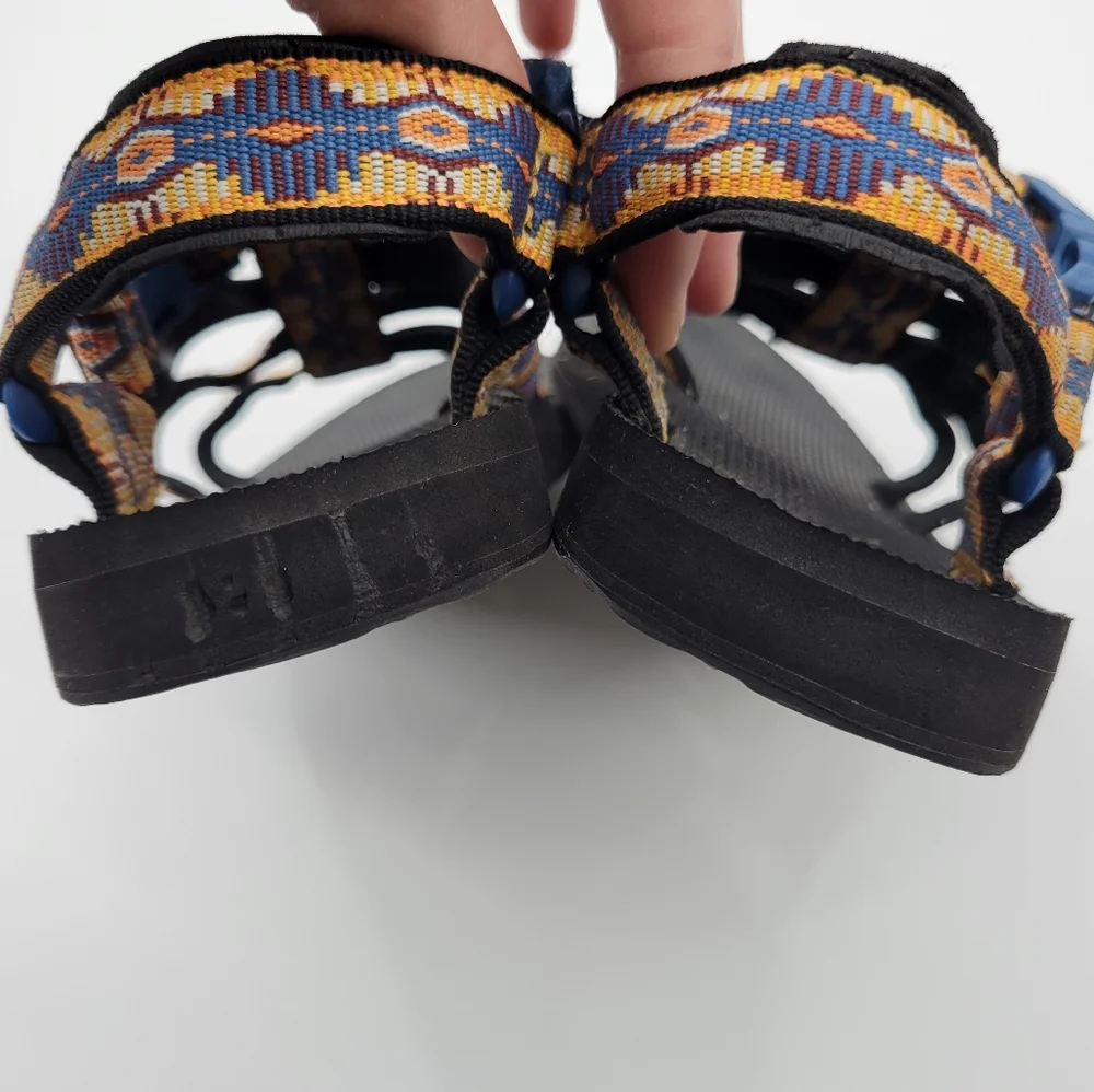 Teva Original Dorado Sandals Size 7 Multicolor Aztec Geometric Print